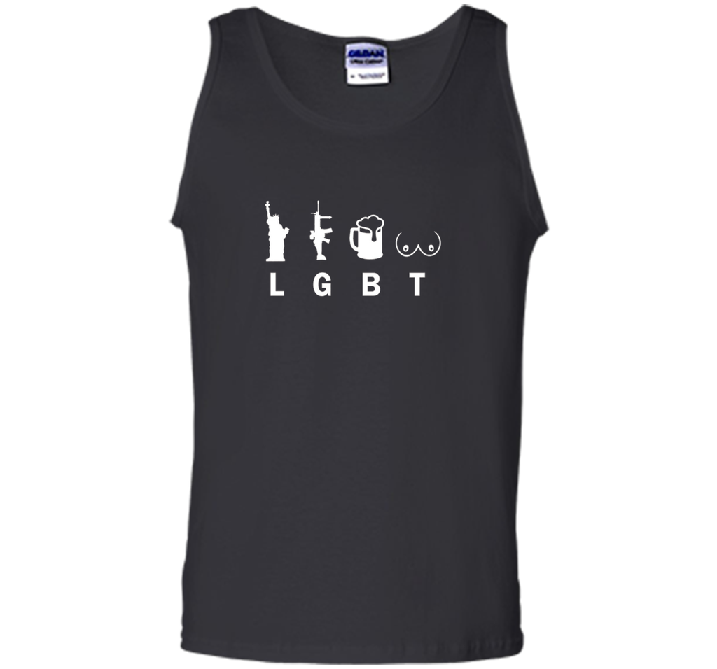 LGBT Liberty Guns Beer & Tts Second Amendment Funny T-Shirt