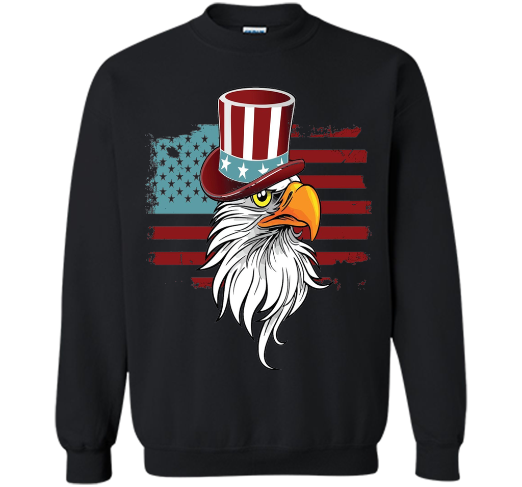 July 4TH Eagle Hat And Flag T-shirt Independence Day Shirt
