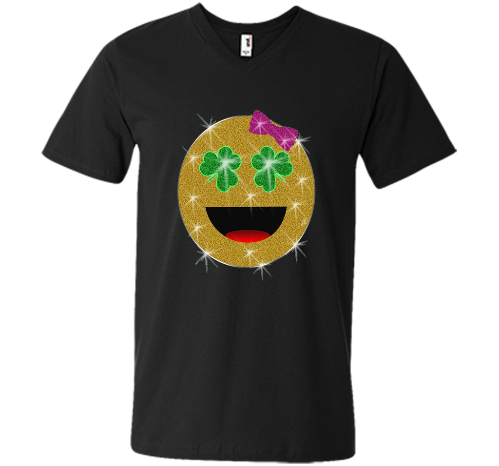 St. Patrick's Day Emoji T-Shirt for Girls and Women
