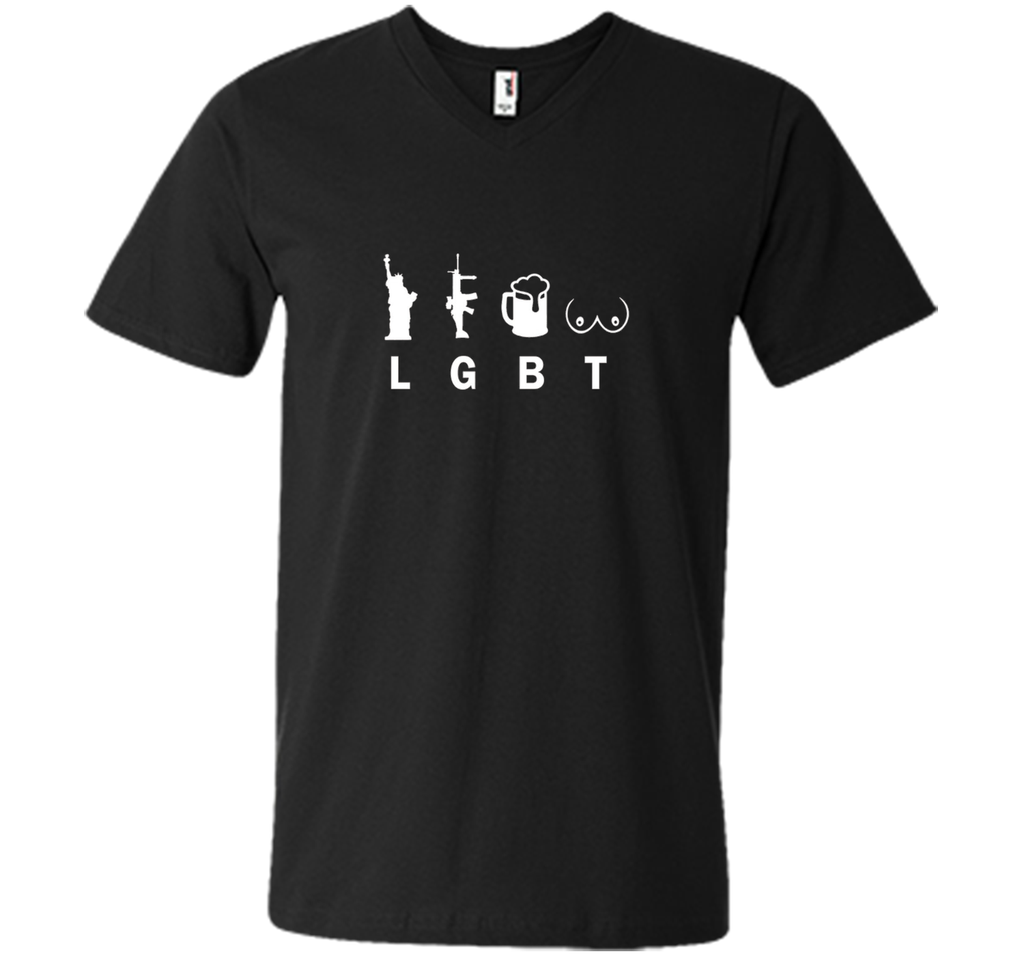 LGBT Liberty Guns Beer & Tts Second Amendment Funny T-Shirt