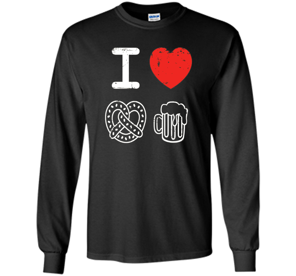 Oktoberfest I Love Pretzel and Beer Funny T Shirt