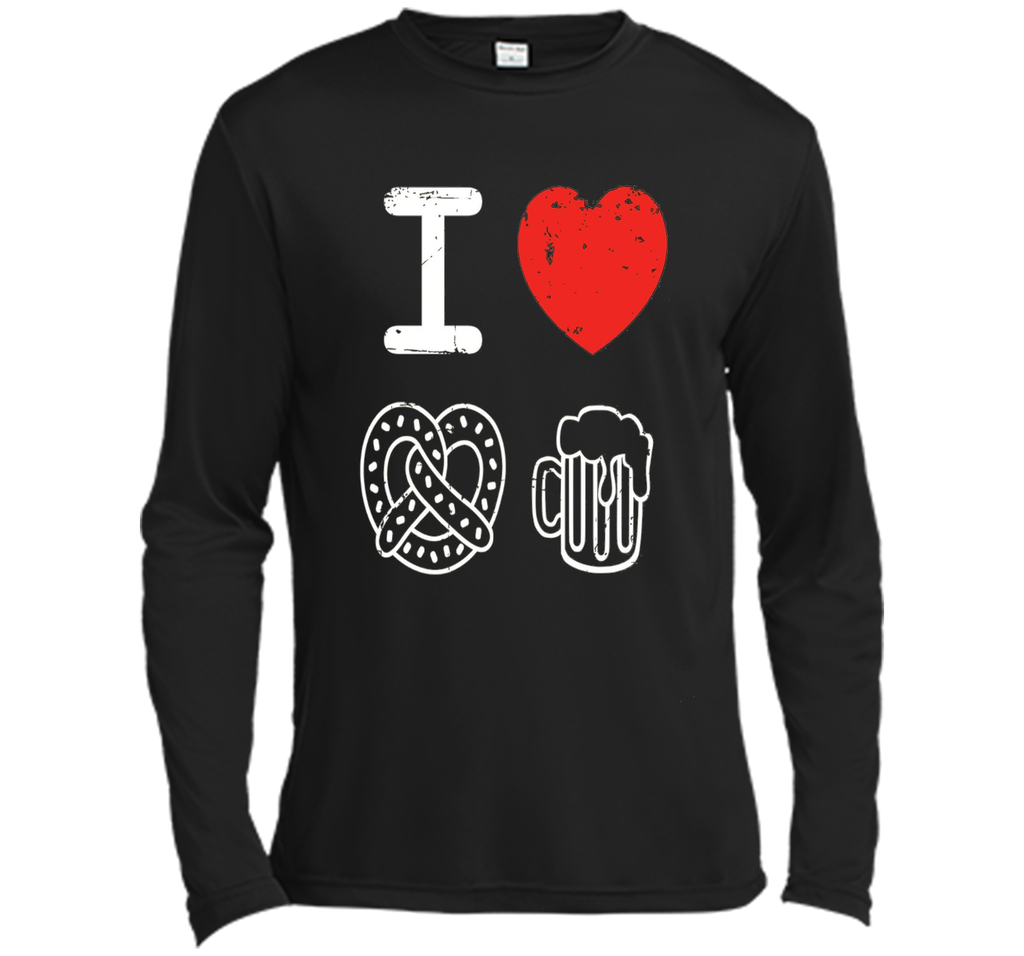 Oktoberfest I Love Pretzel and Beer Funny T Shirt