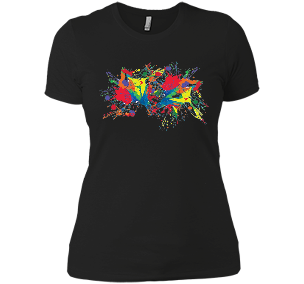 Rainbow Paint Splatter LGBT Gay Pride T-Shirt