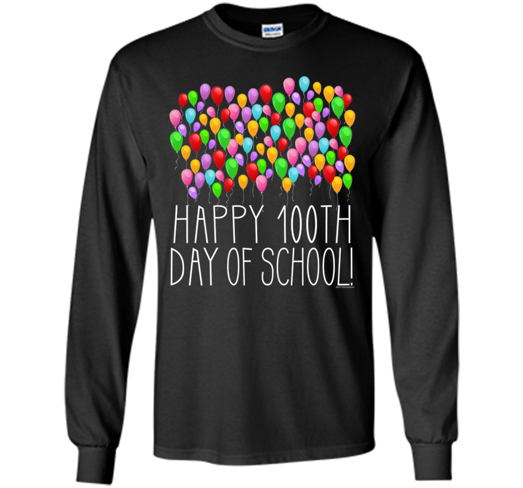 Count them 100 Balloons 100th Day of School Teacher T-Shirt
