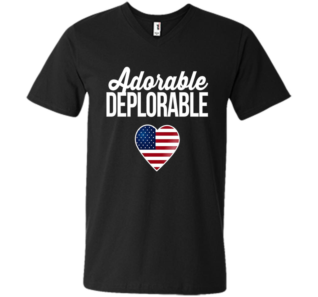 USA Flag Heart Adorable Deplorable Shirt Deplorable T