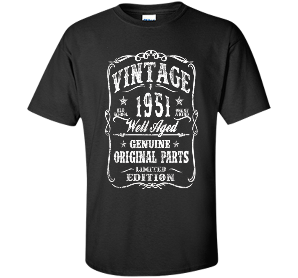 Vintage  1951 aged to perfection 65th birthday gift t shirt