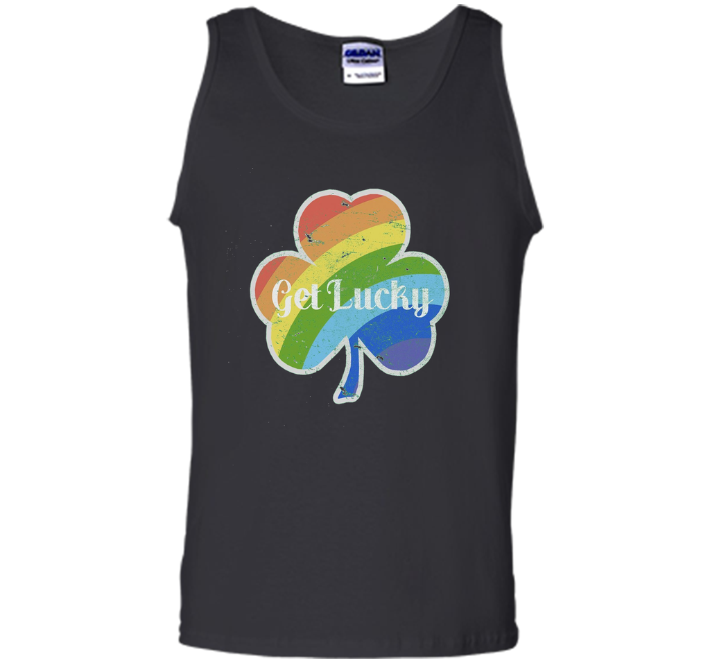 St Patrick's Gay Pride Rainbow Shamrock Tshirt | LGBT