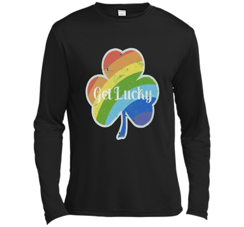 St Patrick's Gay Pride Rainbow Shamrock Tshirt | LGBT