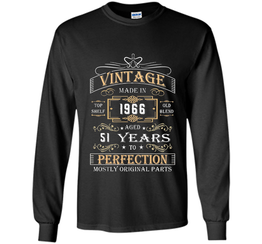 Vintage Age 51 Years 1966 Perfect 51st Birthday Gift T-Shirt