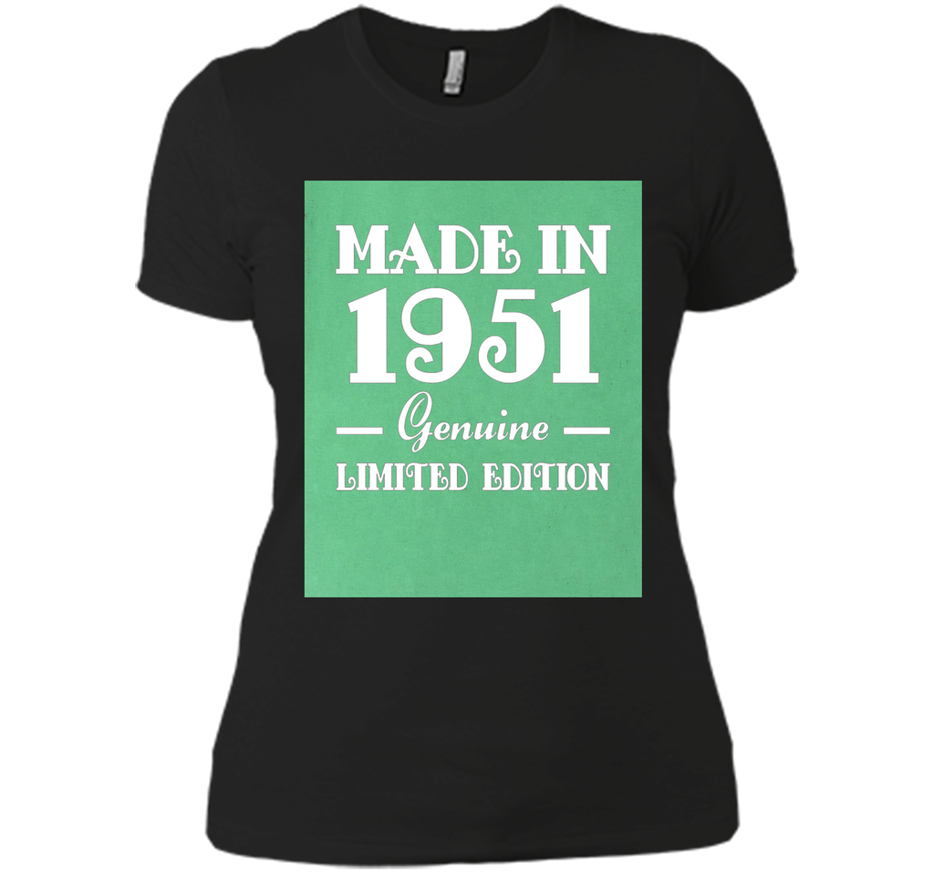 65th Birthday Gift T-Shirt Made In 1951 Genuine (Fitted)