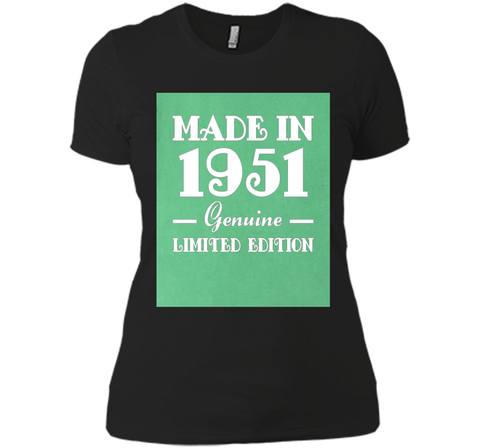 65th Birthday Gift T-Shirt Made In 1951 Genuine (Fitted)