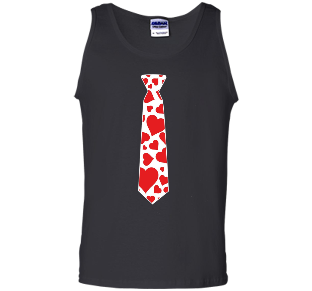 Valentine's Day Hearts Neck Tie T-Shirt For Kids & Adults