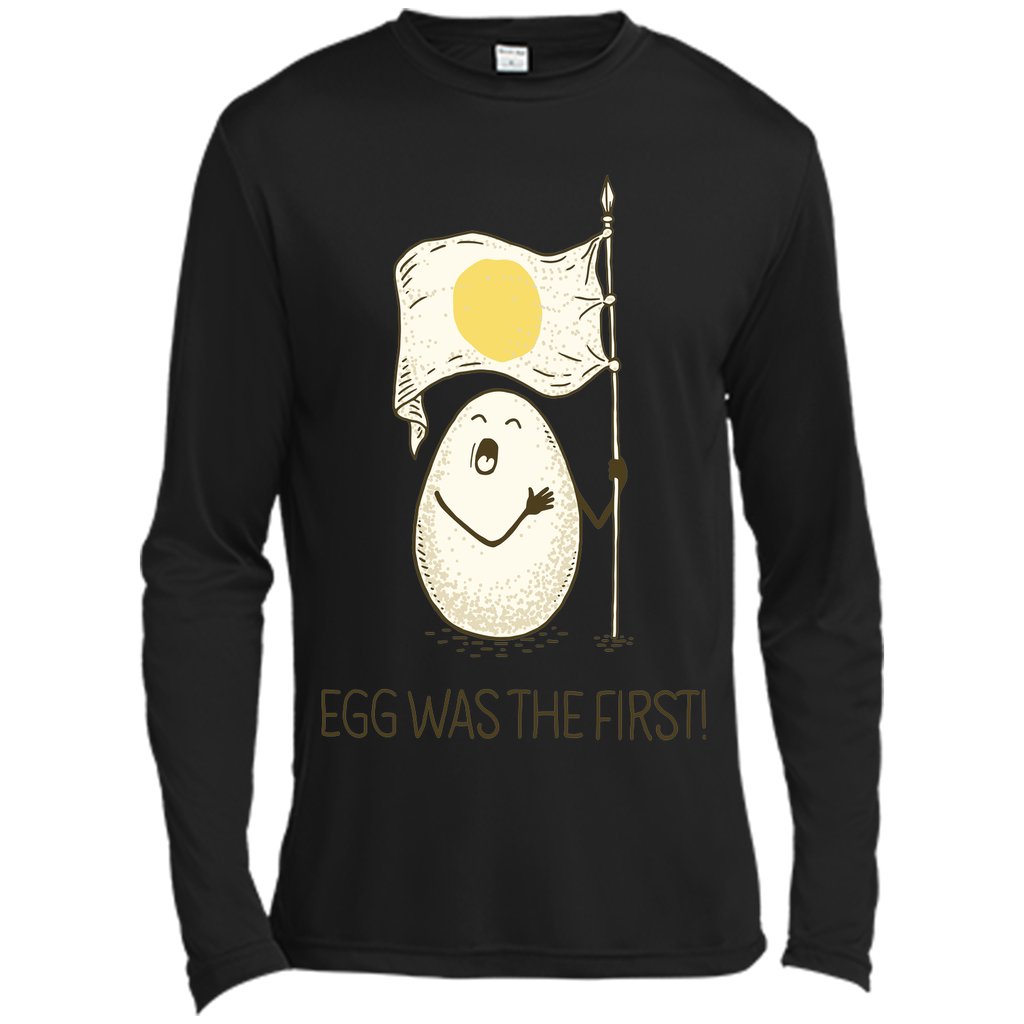 EGG WAS THE FIRST! Cartoon graphic T-Shirt