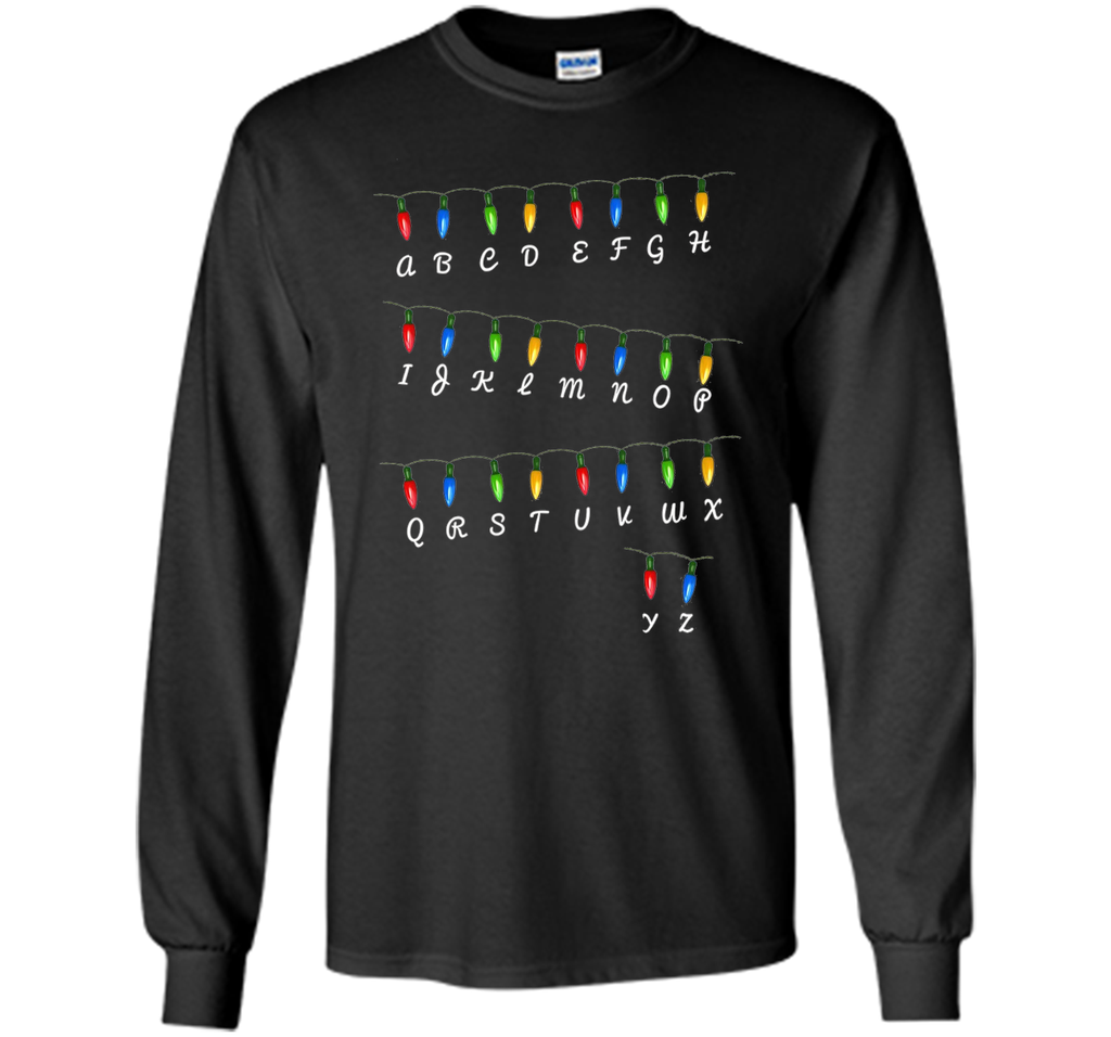 Weird Christmas Alphabet Tree Lights Holiday T-Shirt