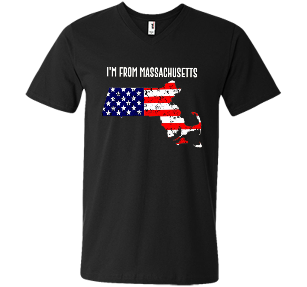 Proud of Massachusetts-US flag Independence day Tshirt