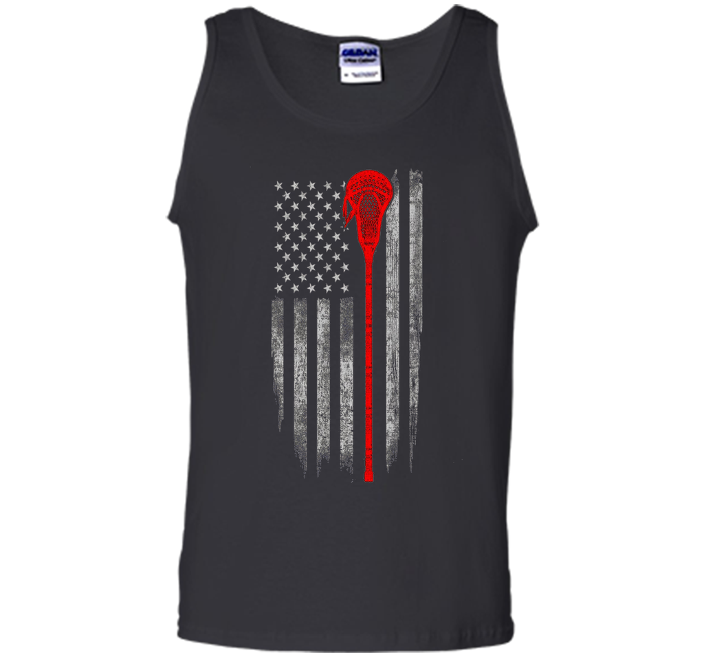 Lacrosse American Flag T-Shirt - Lacrosse Stick Flag T Shirt