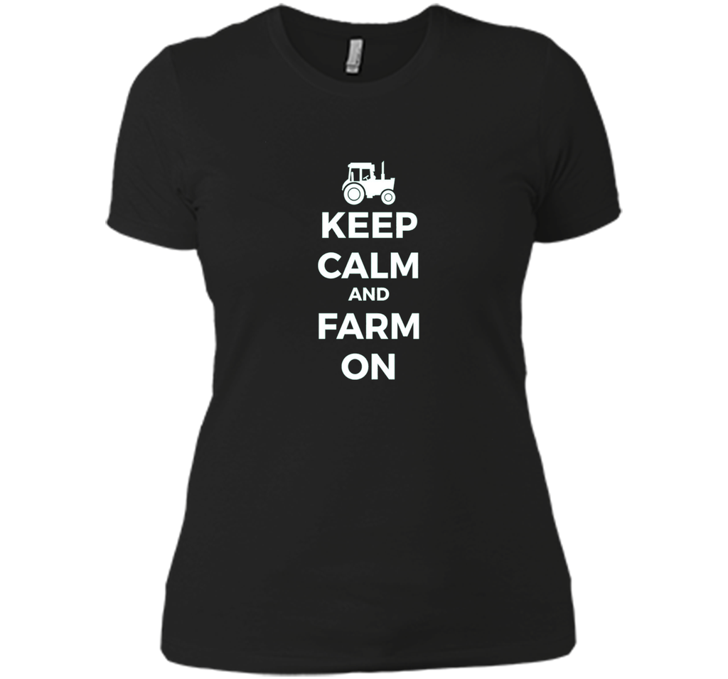 Farming Simulator - keep calm and farm on T-shirt (white)