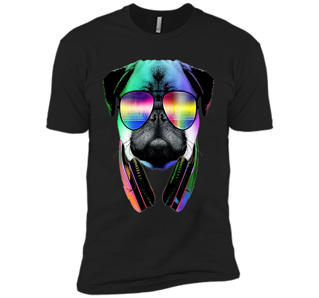 Original: Music Lover Pug - Dog Lovers T-Shirt - 2016