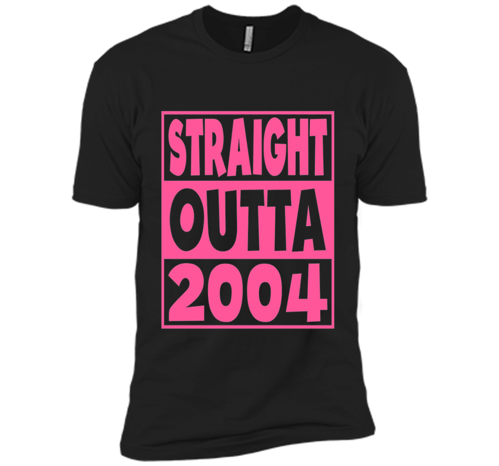 13th Birthday Gift T-Shirt Straight Outta 2004 Pink