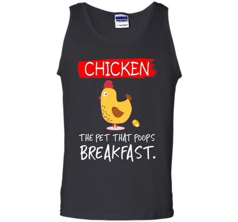 Chicken the pet that poops breakfast funny T-shirt