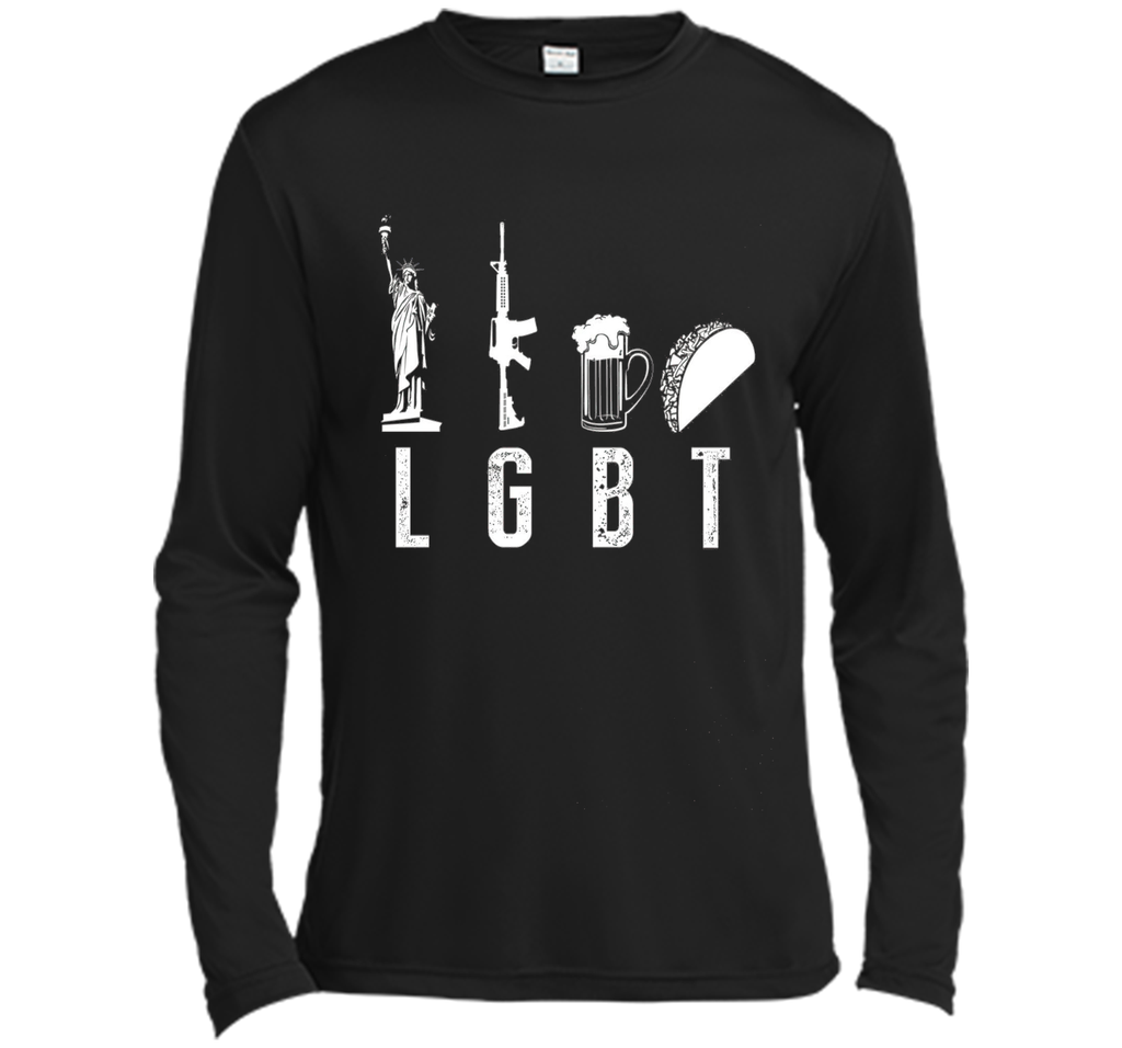 Liberty Gun Beer Funny T-shirt America - LGBT