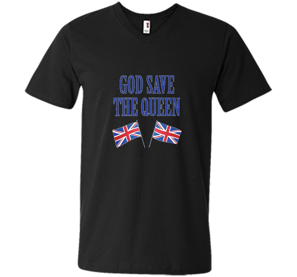 God Save The Queen with Union Jack flags