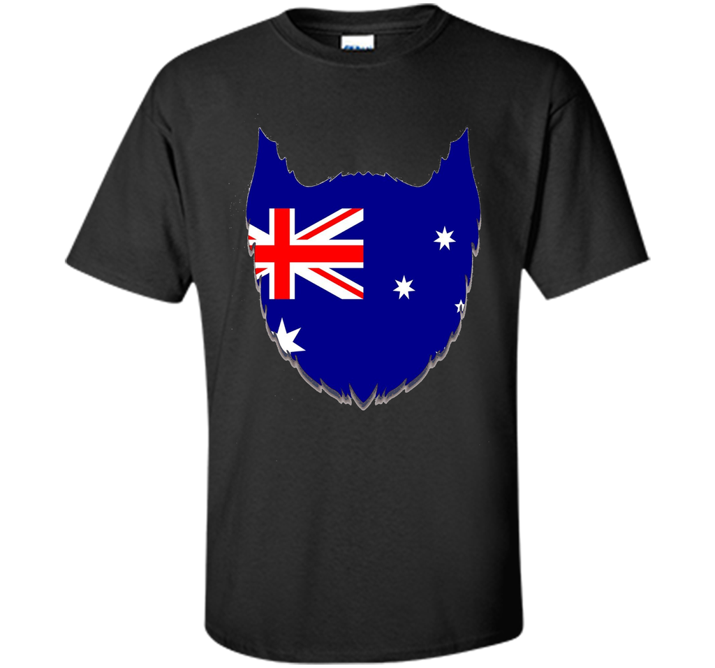 FUNNY AUSTRALIAN BEARD T-SHIRT Proud Australia Flag Gift