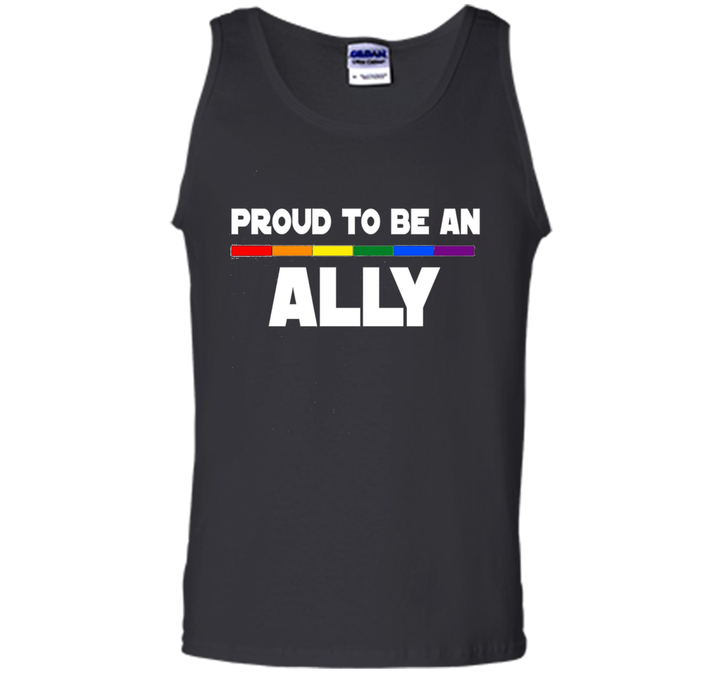 Proud to be ALLY LGBT Pride Supporter Rainbow Flag T-shirt
