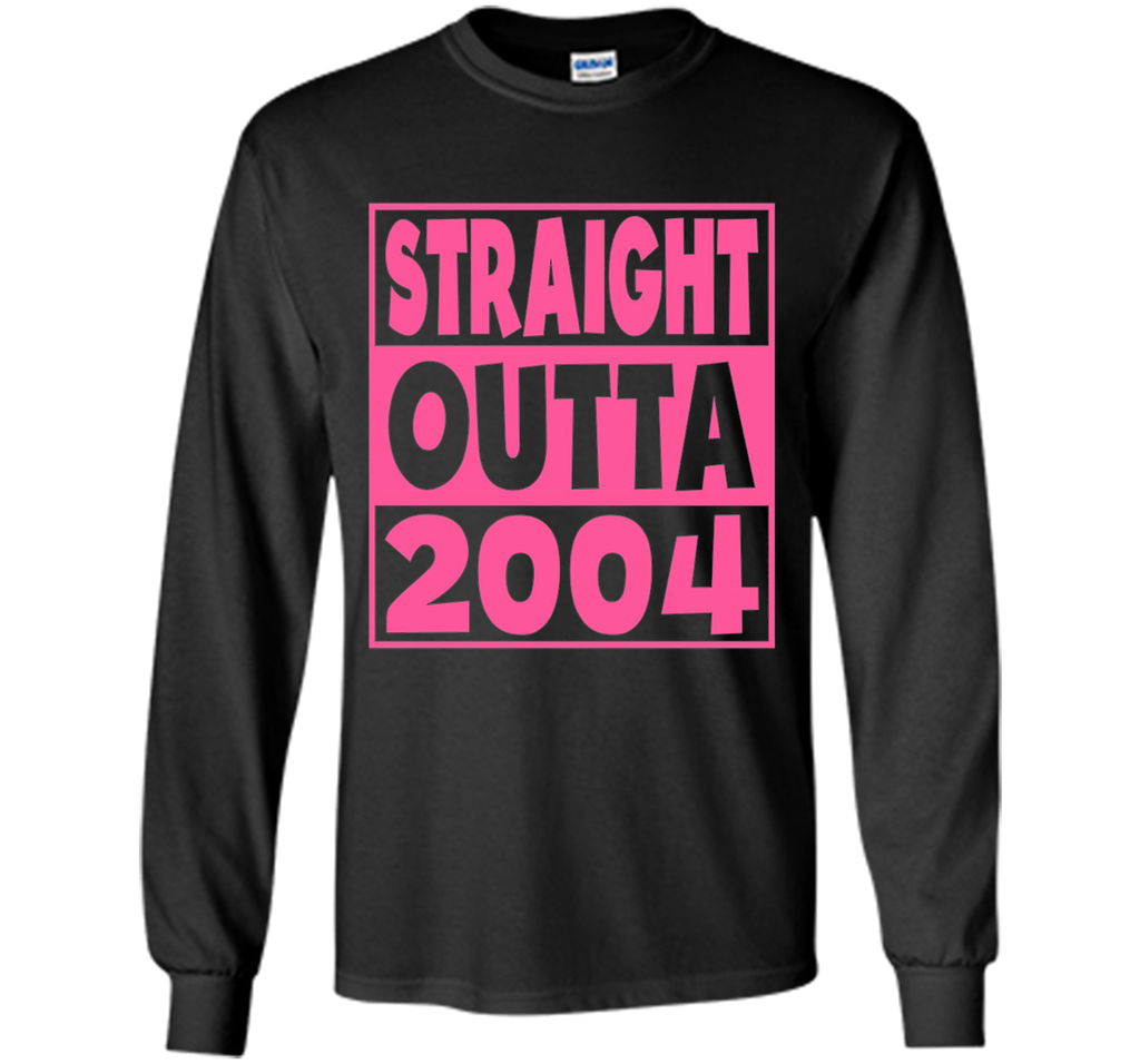 13th Birthday Gift T-Shirt Straight Outta 2004 Pink