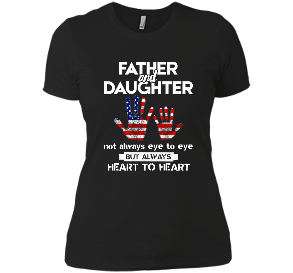 Father & Daughter ~ Father's Day T-Shirt USA US America Flag