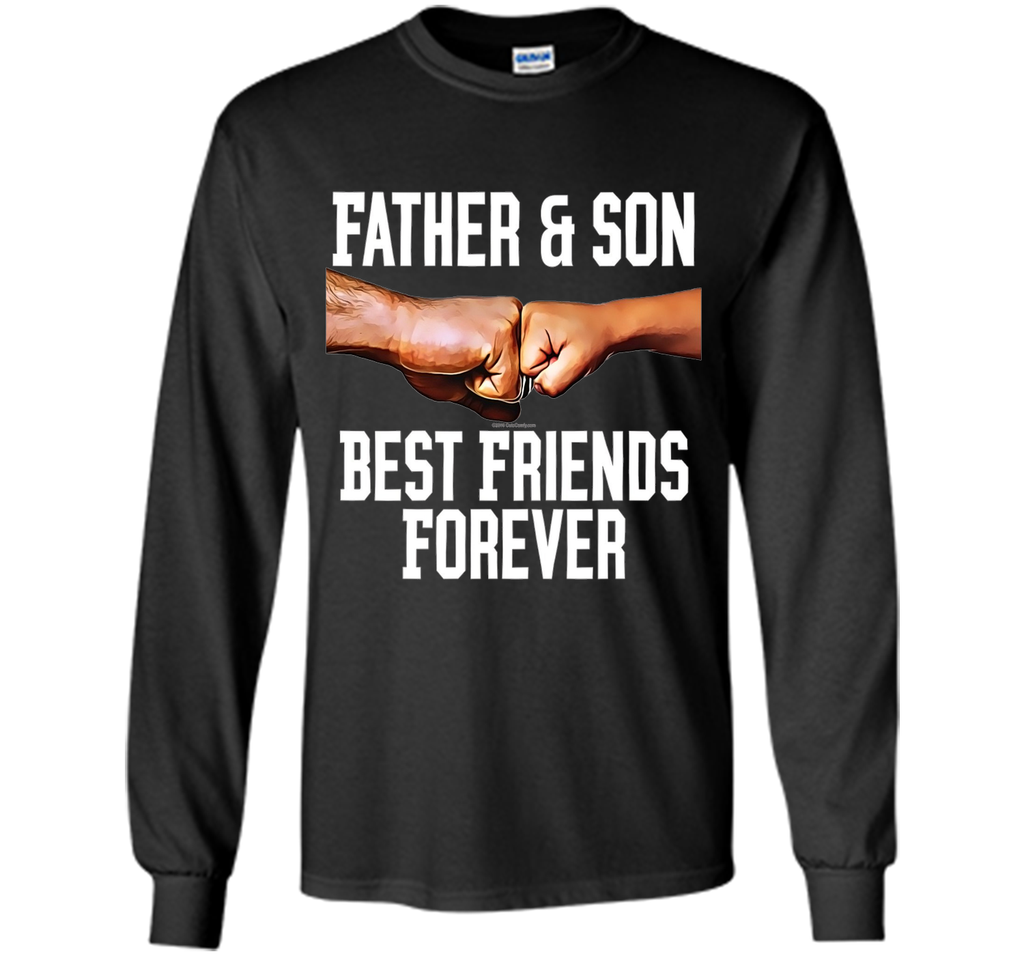 Father and Son Fist Bump Best Friends Father's Day T-Shirt