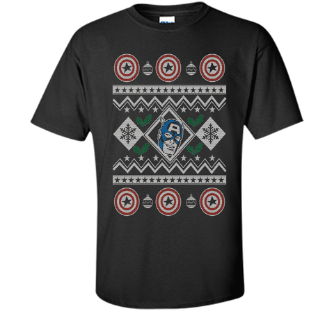 Captain America Christmas Sweater Graphic T-Shirt
