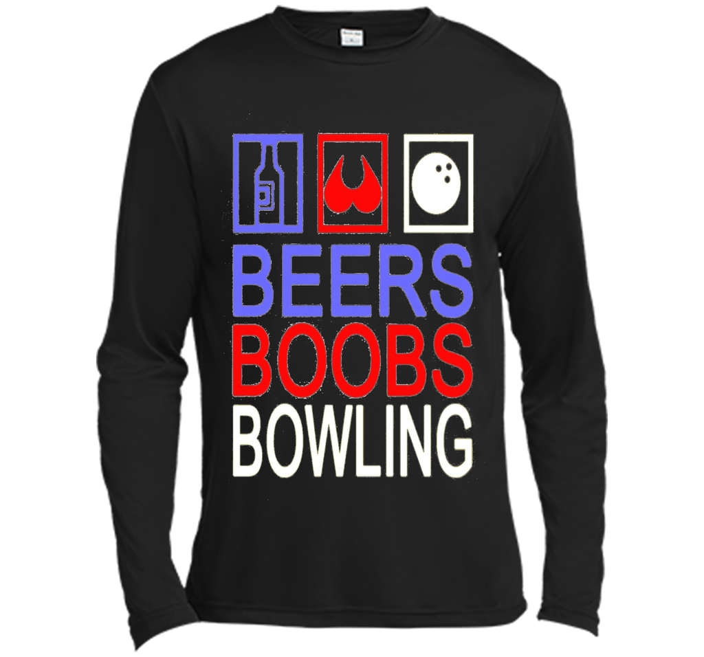 Funny Bowling Shirt - Beers Boobs Bowling Shirt