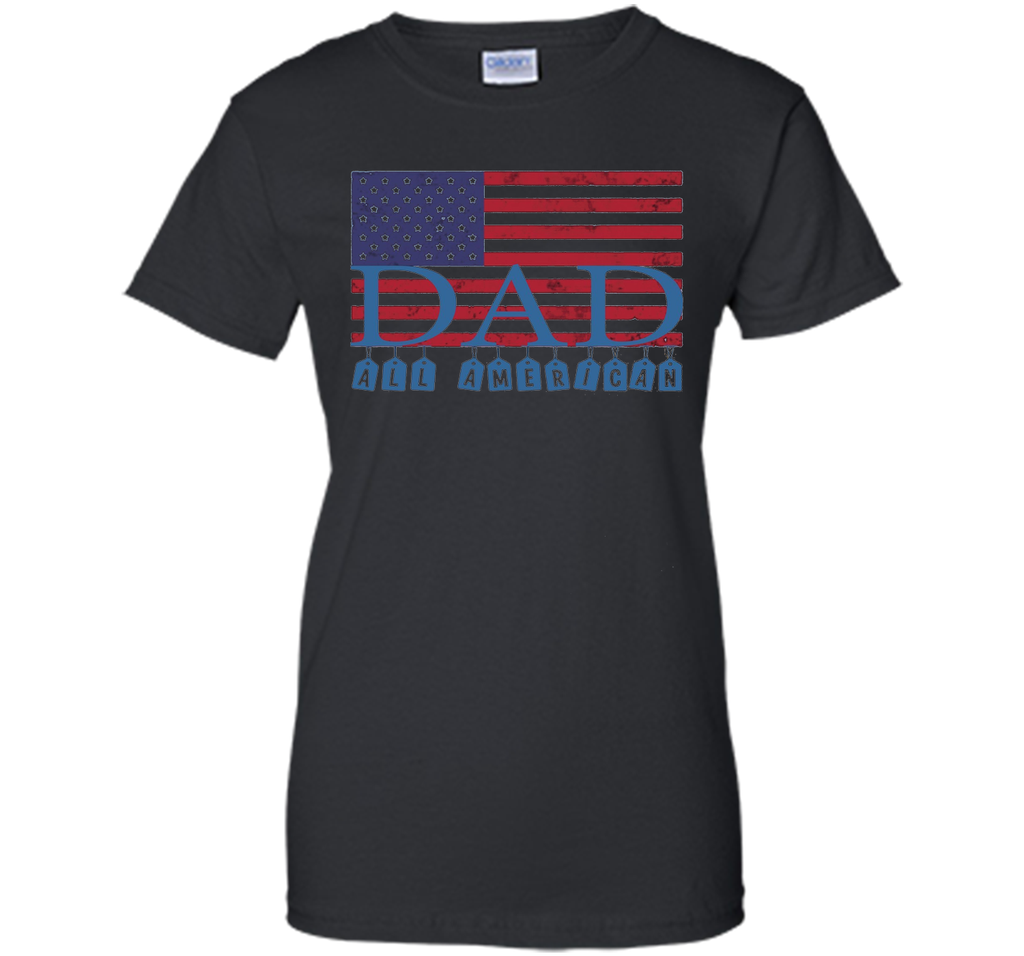 Mens Mens All American Dad American Flag Shirt, Father's Day Gift