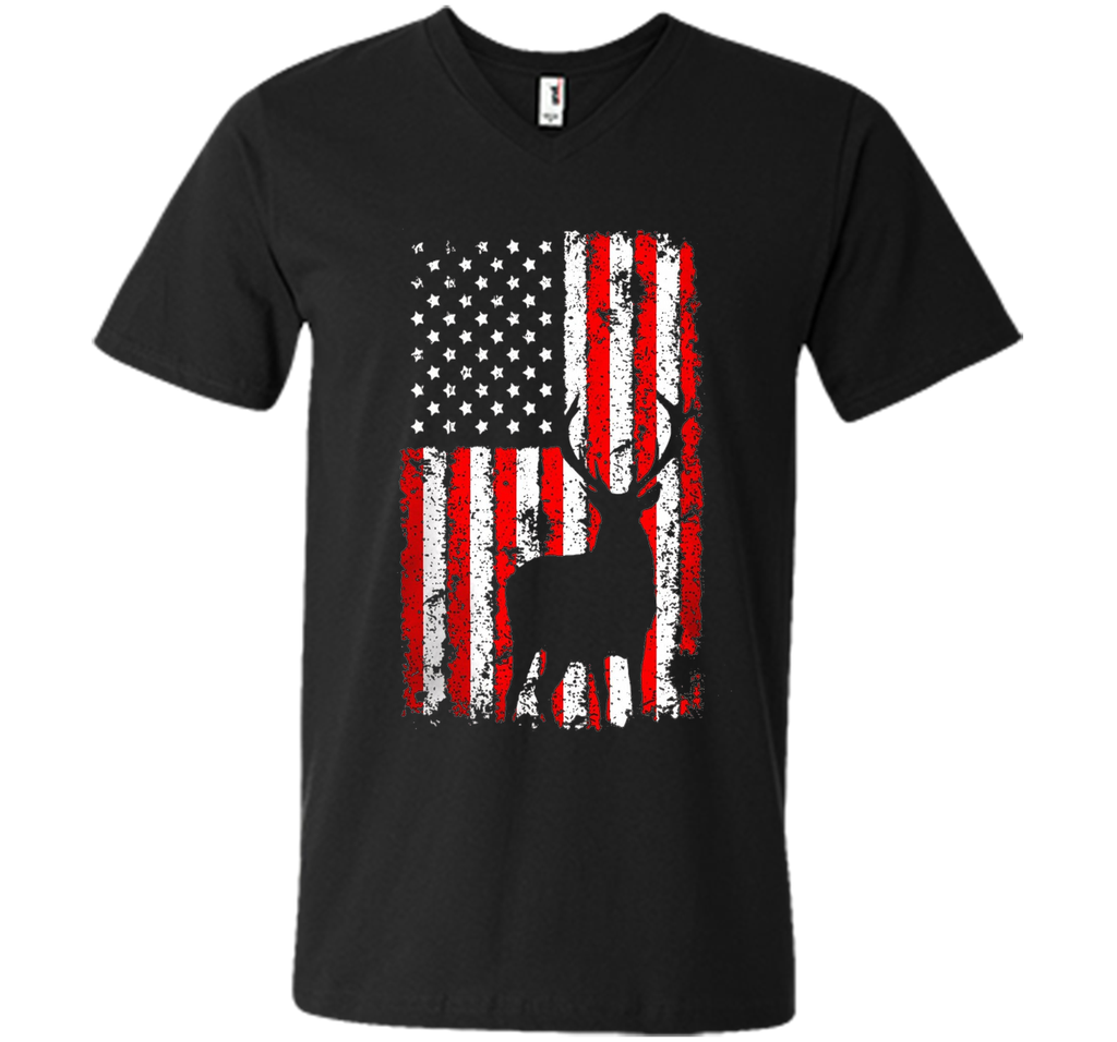 America Flag Deer Hunting T-Shirt Gift for Hunter