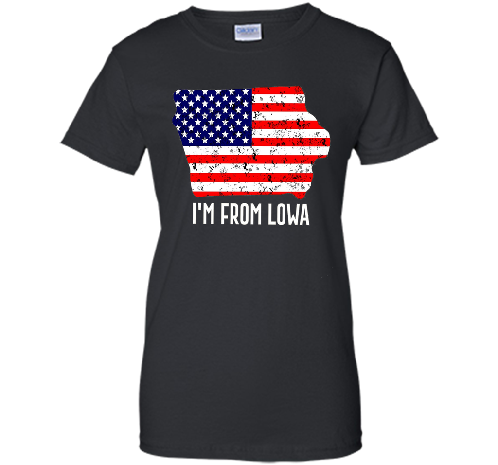 Proud of Lowa-US flag Independence day Tshirt