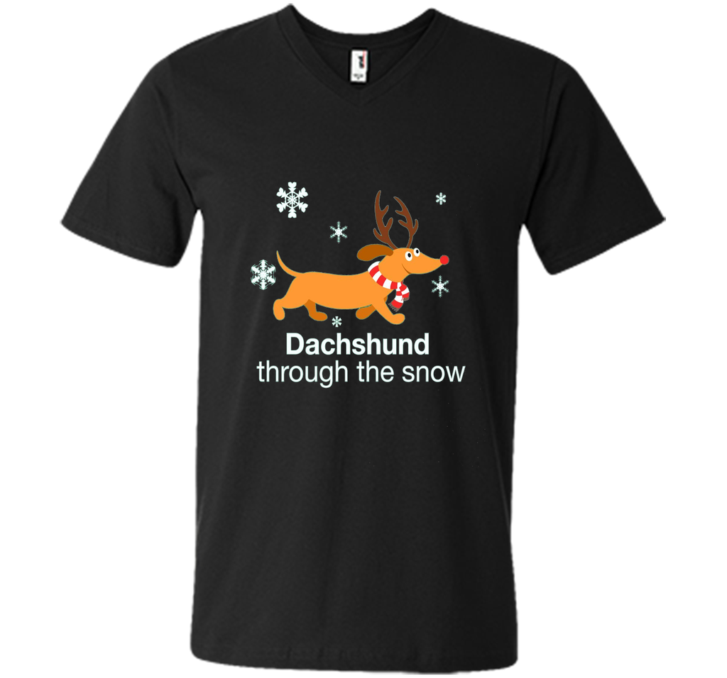 Dachshund through the snow Christmas T-Shirt