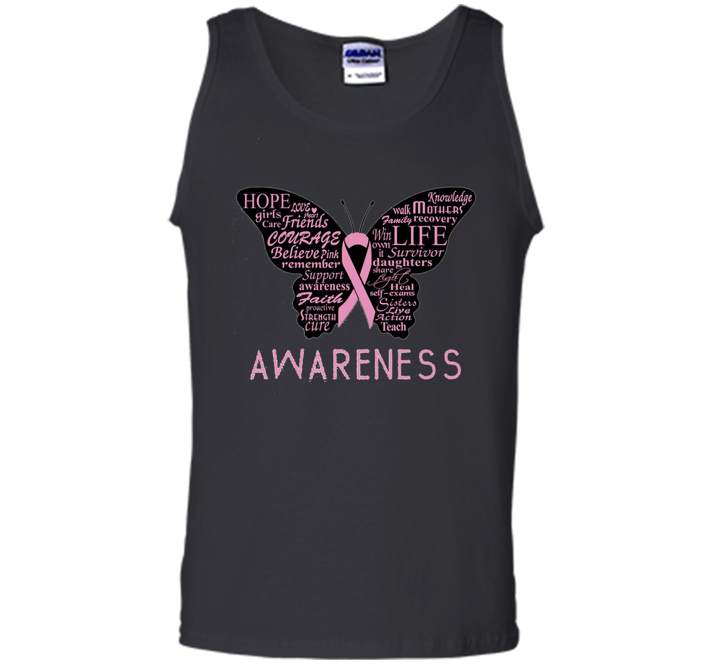 Pink Ribbon Butterfly Hope Breast Cancer Awareness T-Shirt