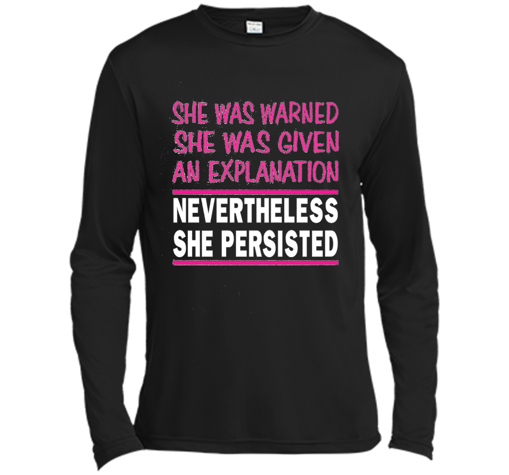 Nevertheless She Persisted T-Shirt PINK Feminist Free Speech