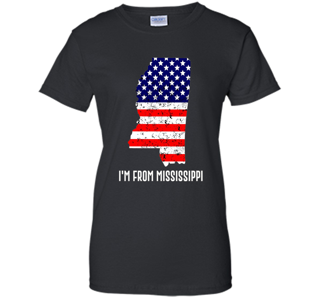 Proud of Mississippi-US flag Independence day Tee
