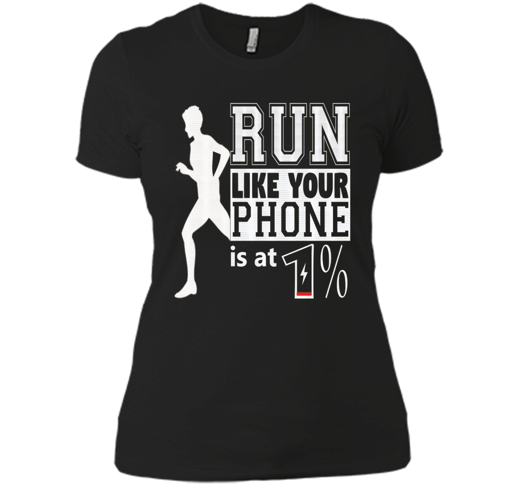 Run Like Your Battery Is Low Funny Running Tshirt