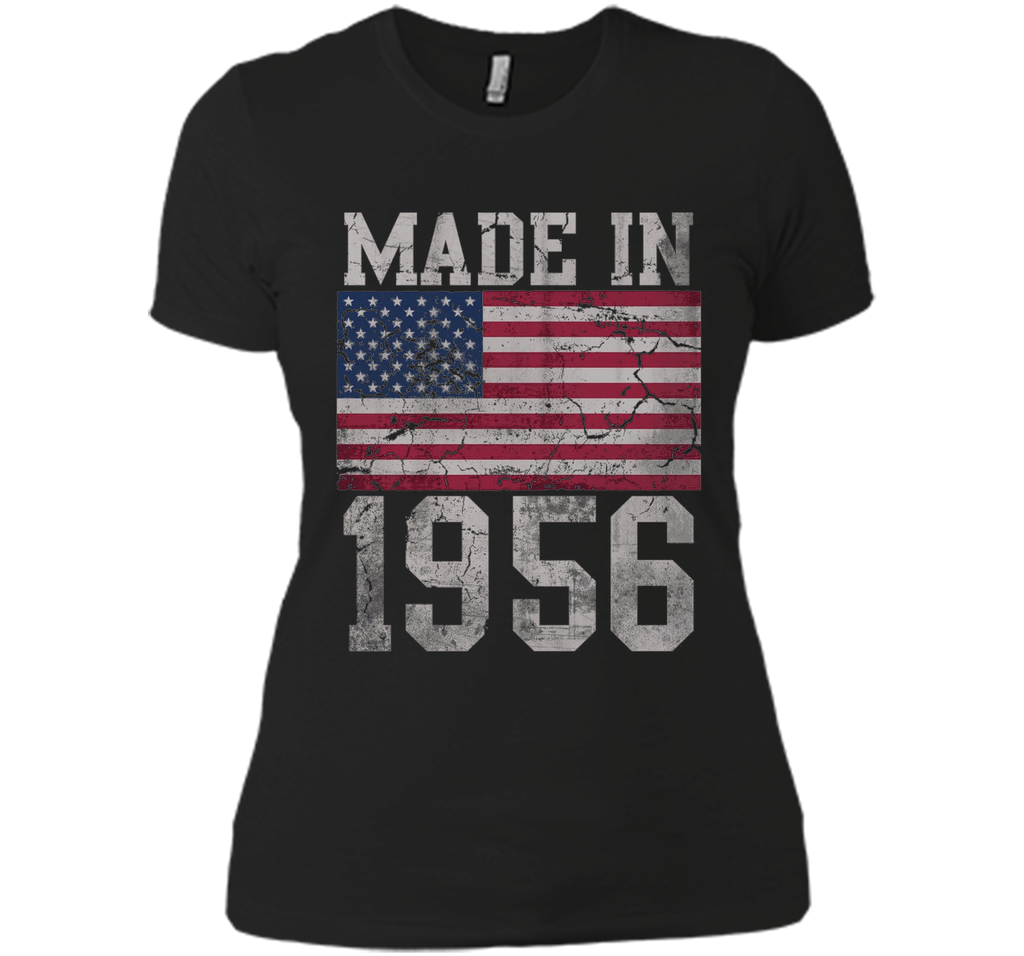 Popular 60th Birthday Made In 1956 American Flag T-Shirt