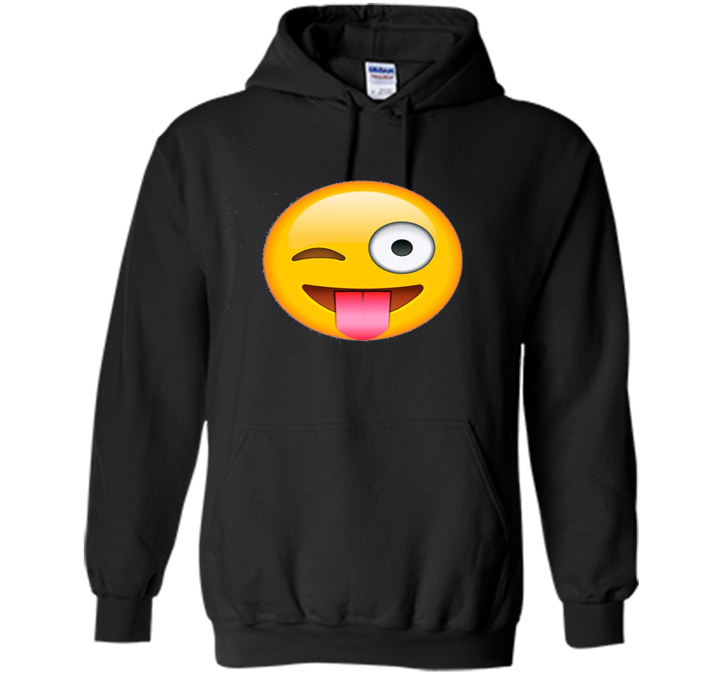 Face Emoticon Tongue Out Emoji with Winking Eye T-shirt