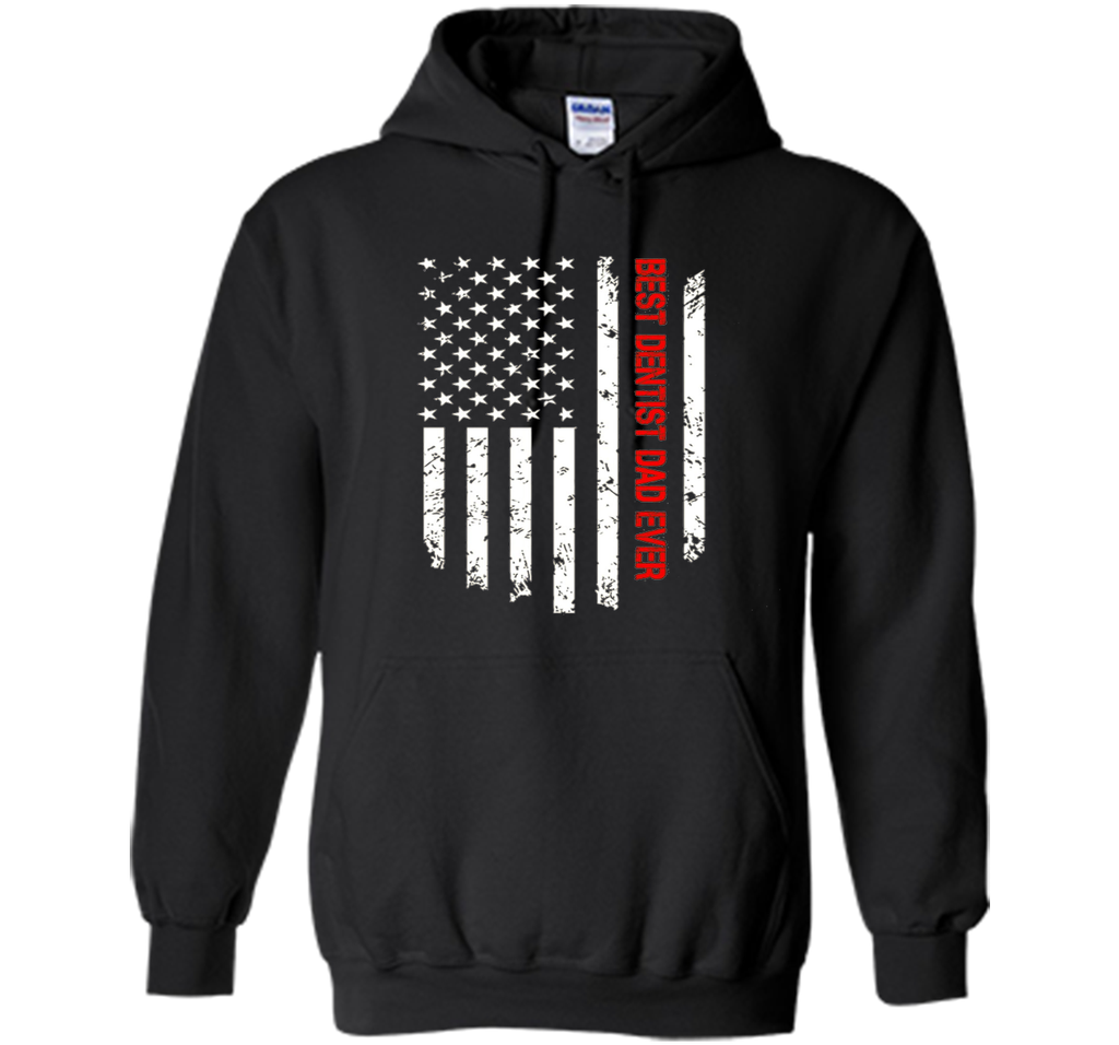 Men's Best Dentist Dad Ever USA Flag Tshirt For Fathers Day