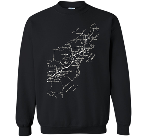 Appalachian Trail Hand-drawn Map Vintage Look T-Shirt