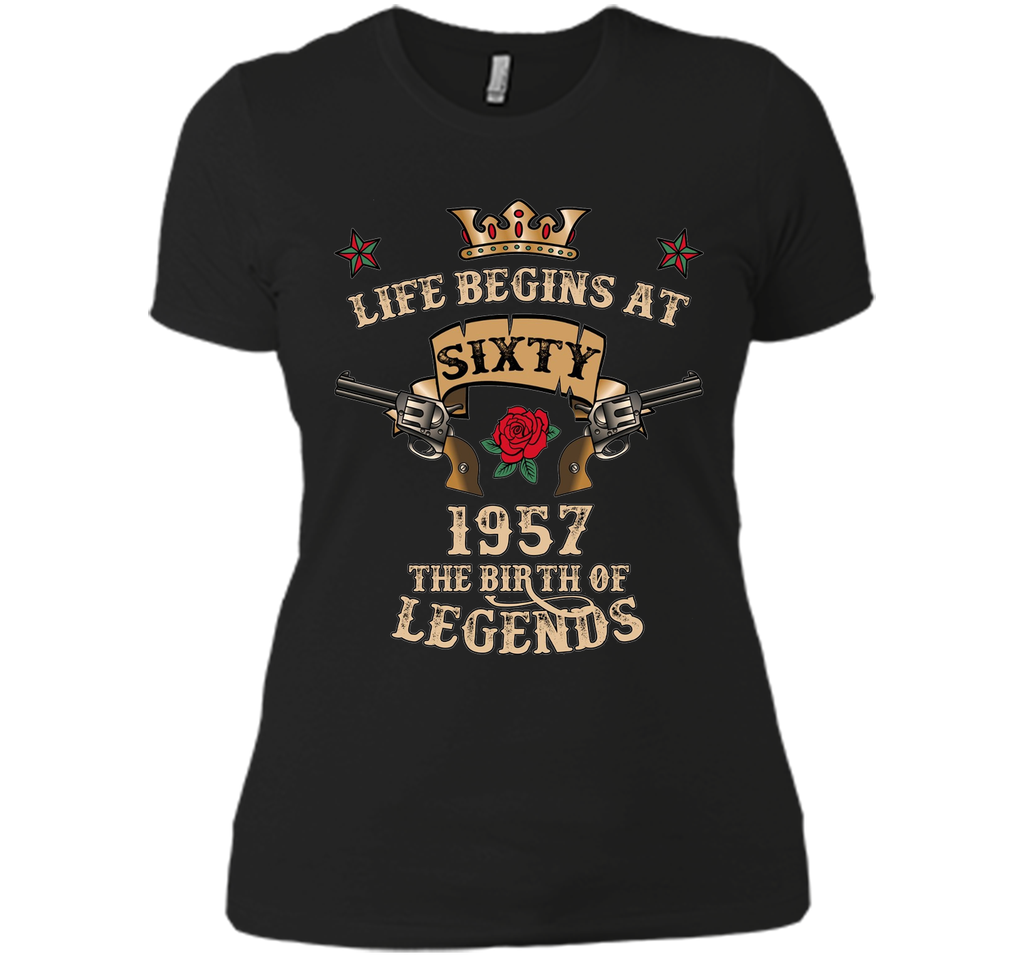Life Begins At Sixty T-Shirt 1957 B-Day The Birth Of Legends t-shirt