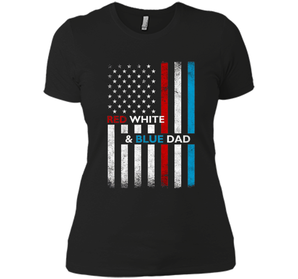 Mens Patriotic Dad Red White Blue USA Flag Father's Day T-Shirt