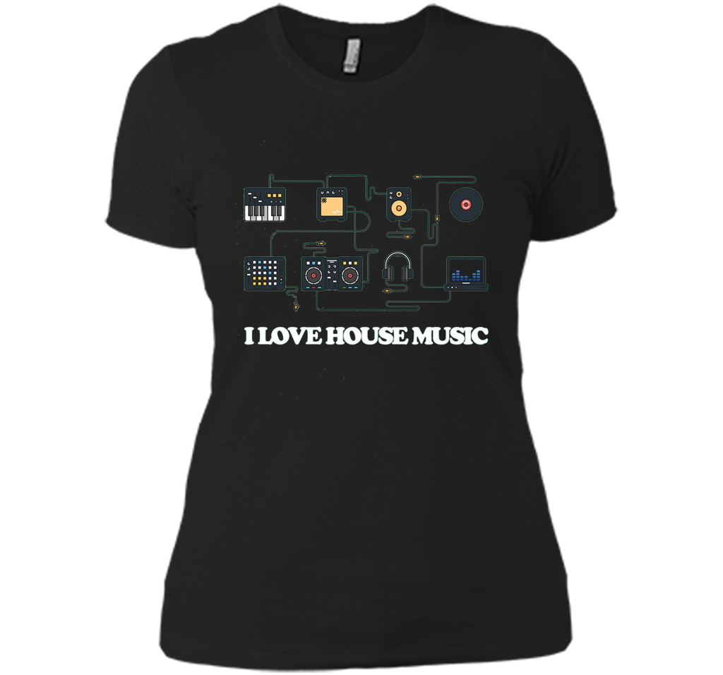 I Love House Music T-Shirt Electronic Music Apparel