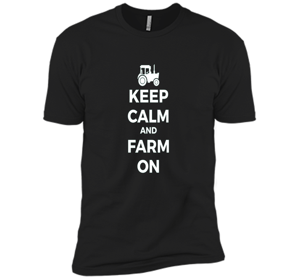 Farming Simulator - keep calm and farm on T-shirt (white)
