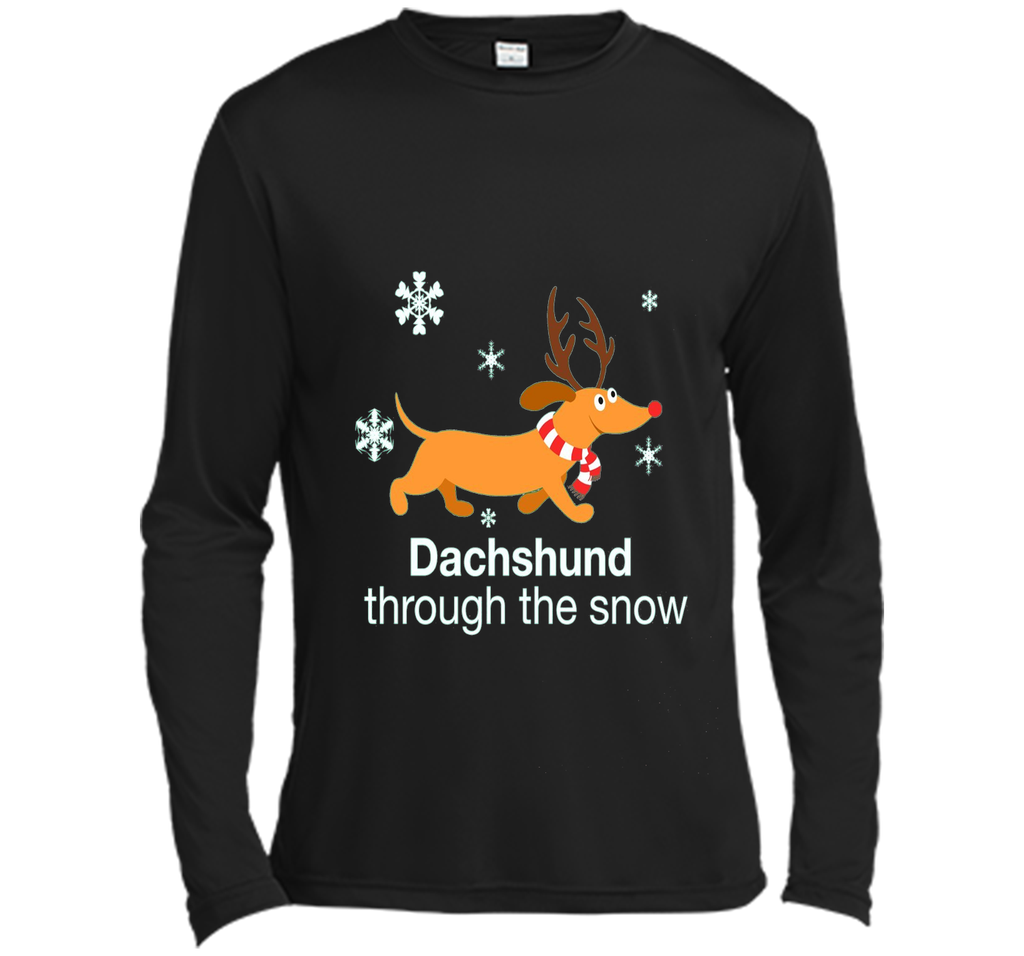 Dachshund through the snow Christmas T-Shirt